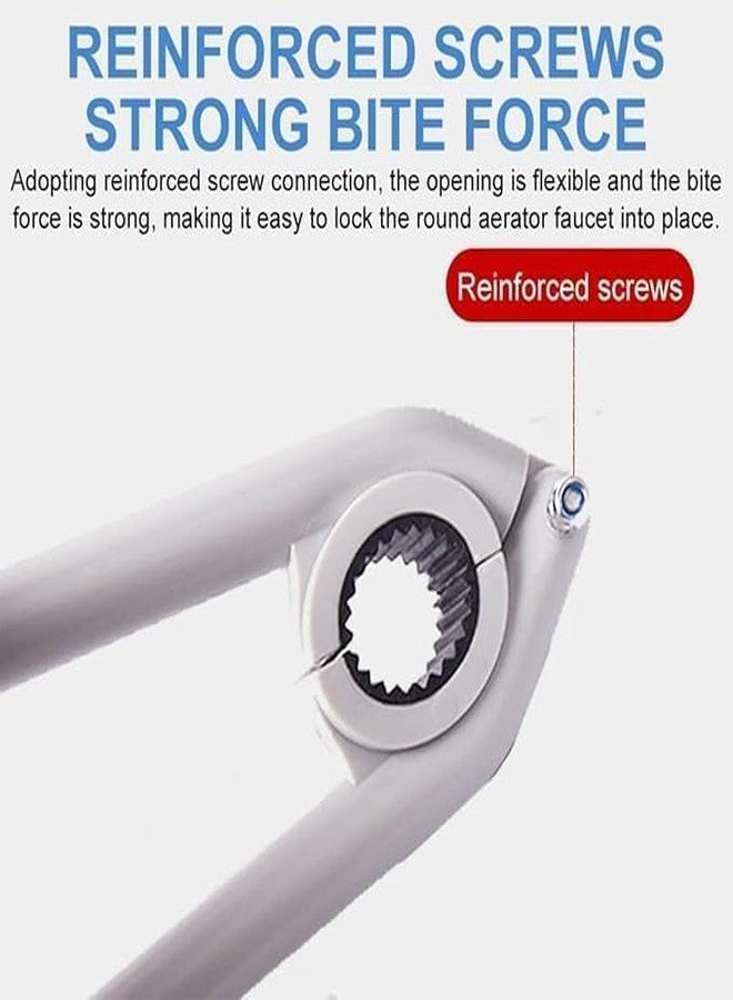 QEEIG Faucet Wrench Universal Round & Tap Opener Aerato Multi-Function Maintenance Plumbing Repair Tool for Aerator Removal Bathroom Basin Kitchen Easy to Use | 15 Cm | Pack of - 01 - Image 4